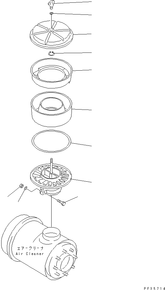 AIR CLEANER CAP (FOR PRE CLEANER)(#60884-65578) — komatsu parts diagram