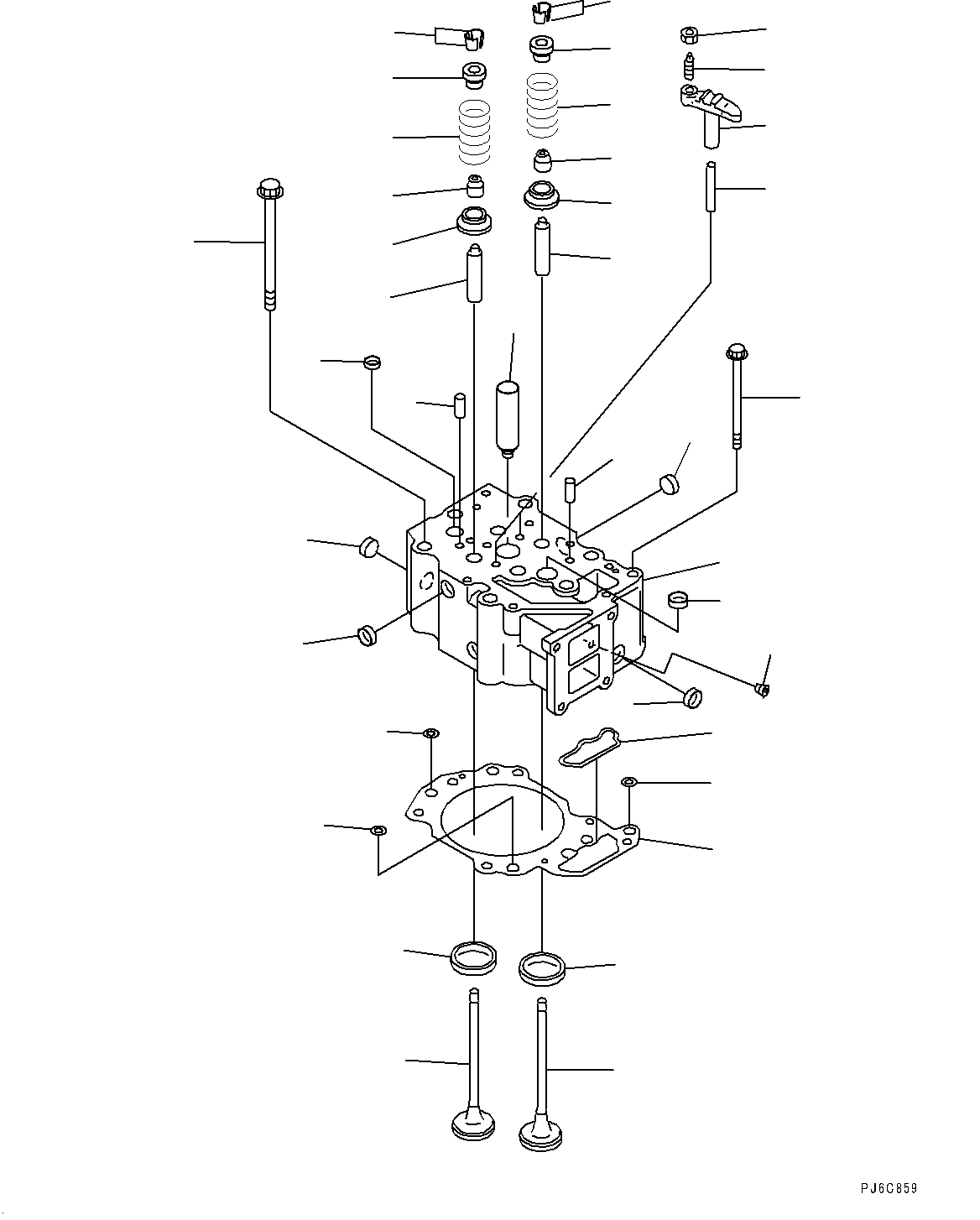 Cylinder Head, (#324065-) — komatsu parts diagram