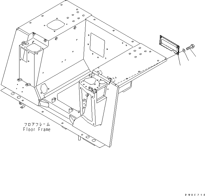 FLOOR COVER (FOR AIR CONDTIONER) — komatsu parts diagram
