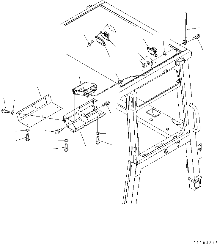 ROPS CAB (RADIO)(#1189-1499) — komatsu parts diagram