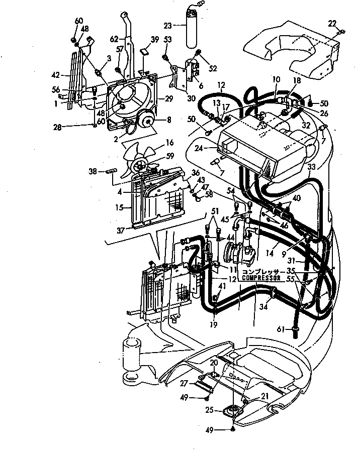 COMPRESSOR PIPING (FOR COOLER SPEC.) — komatsu parts diagram