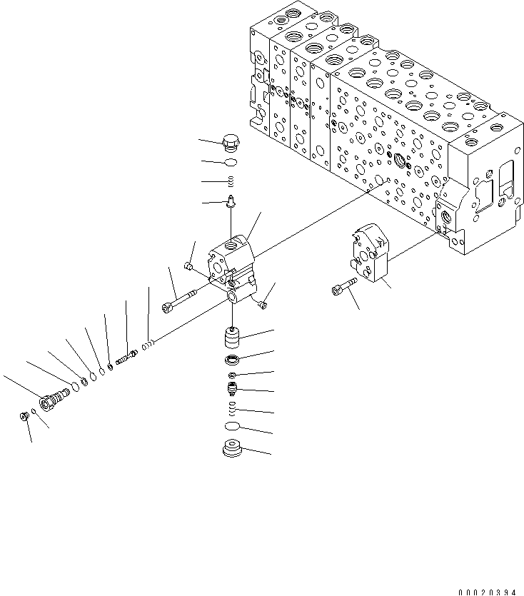 MAIN VALVE (2-ACTUATOR) (19/26) — komatsu parts diagram