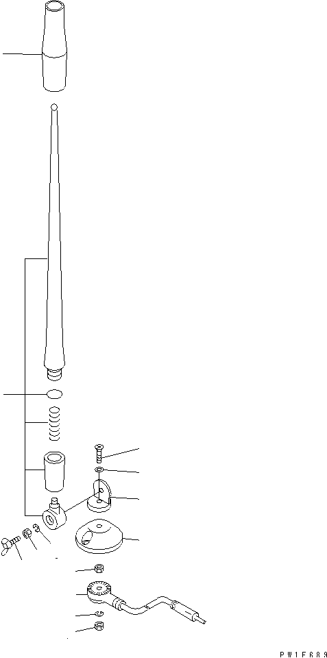 RUBBER ANTENNA — komatsu parts diagram