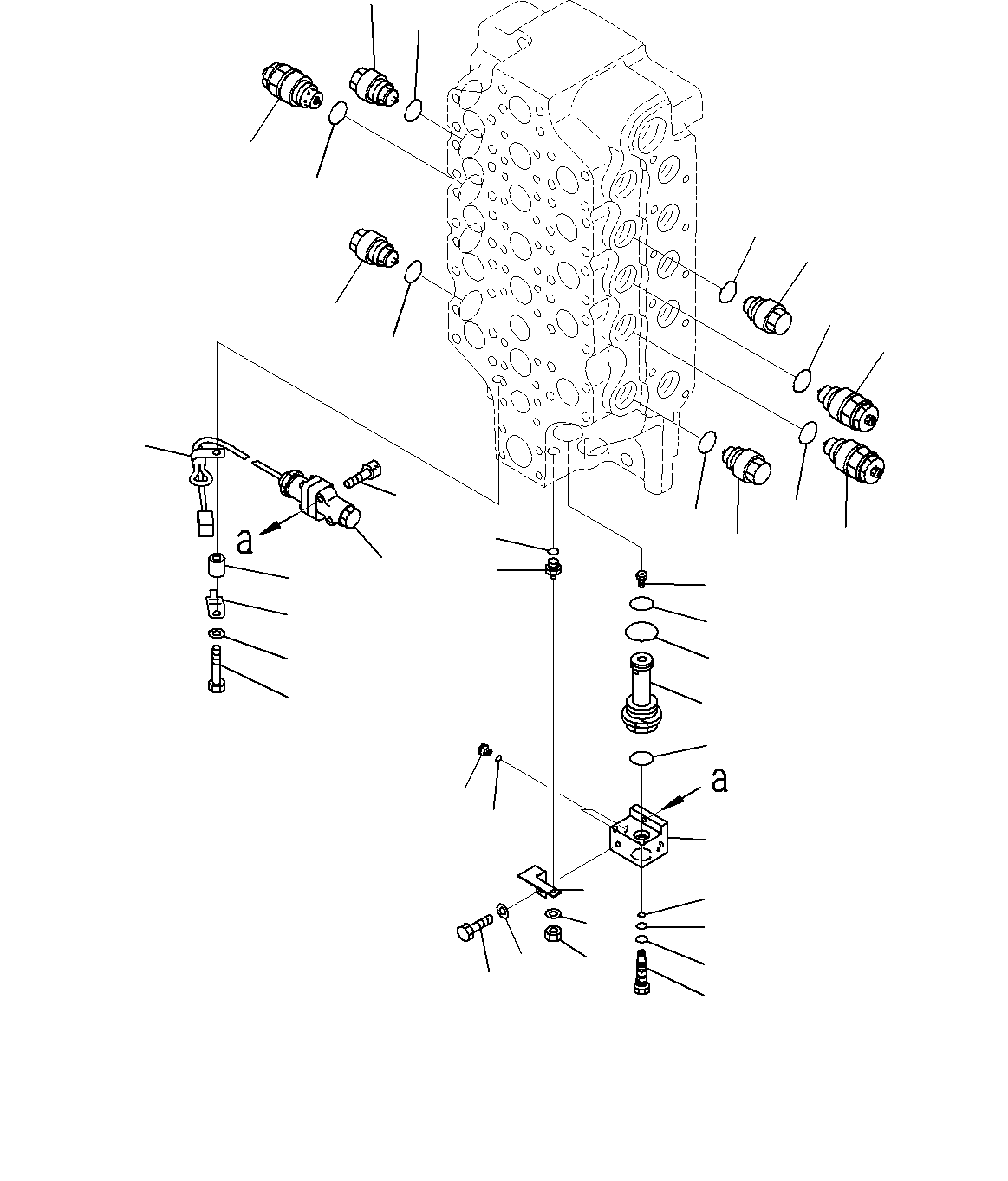 Control Valve, 5-Spool (5/5)(#70001-) — komatsu parts diagram