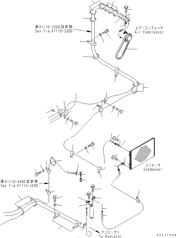 AIR CONDITIONER (HOSE)(#50001-) — komatsu parts diagram