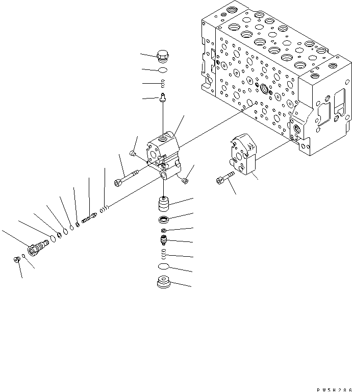 MAIN VALVE (16/16) — komatsu parts diagram
