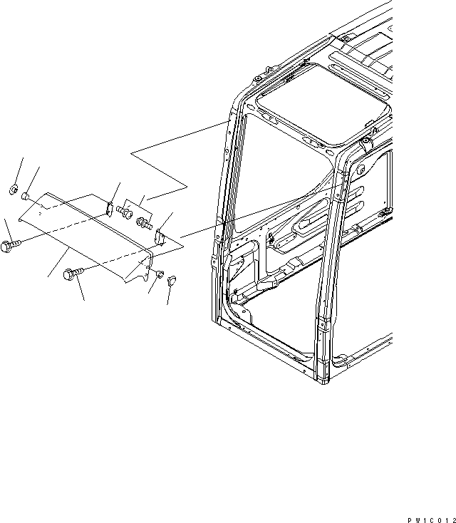 RAIN VISOR(#40001-40024) — komatsu parts diagram