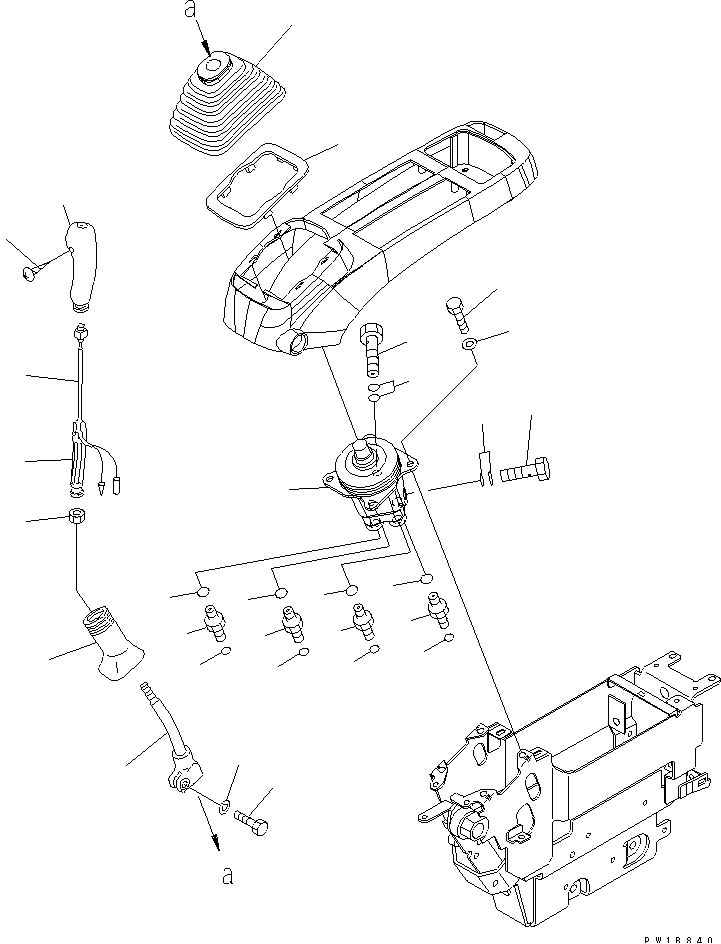 FLOOR FRANE (LEVER AND VALVE) (L.H.)(#40001-50000) — komatsu parts diagram