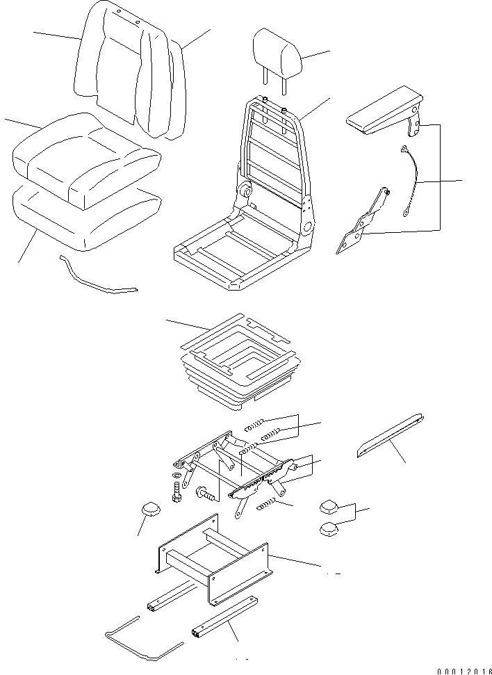 OPERATOR'S SEAT ASS'Y (FABRIC SEAT) — komatsu parts diagram