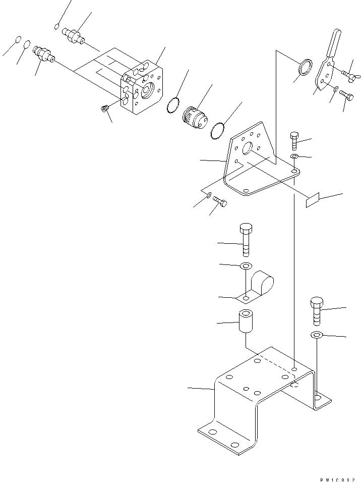 MULTI PATTERN VALVE (MULTI VALVE) (2 WAY) — komatsu parts diagram