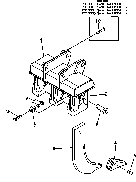 THREE SHANK RIPPER — komatsu parts diagram
