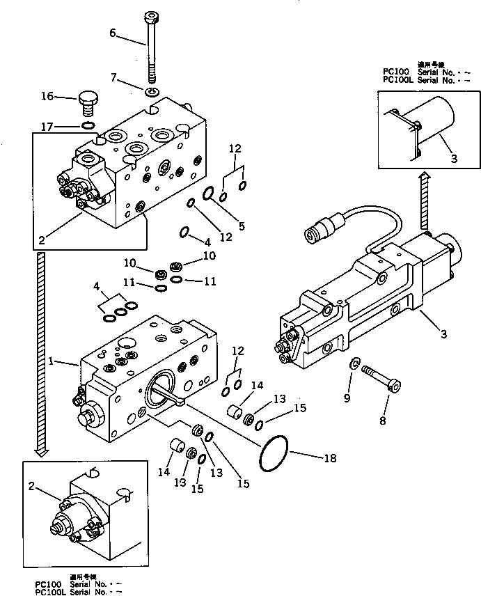 SERVO VALVE, FRONT (1/2) — komatsu parts diagram
