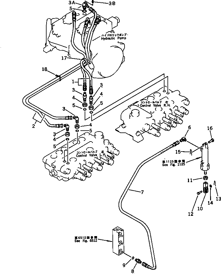 HYDRAULIC PIPING (PILOT CIRCUIT) (2/2) (WITH AUTO DECELERATION)(#18001-21099) — komatsu parts diagram