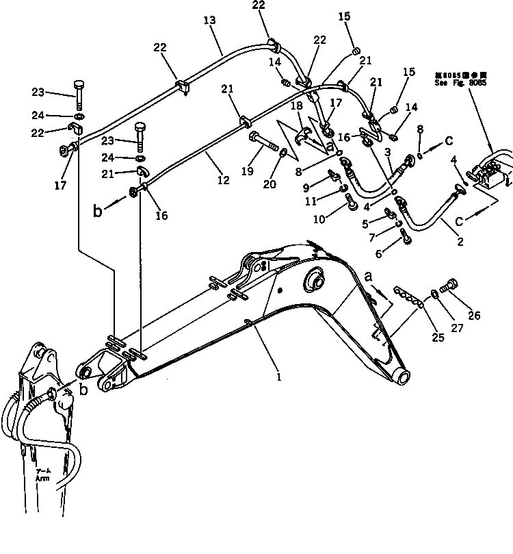 ADDITIONAL HYDRAULIC CIRCUIT (1/2) (ATTACHMENT SIDE) — komatsu parts diagram