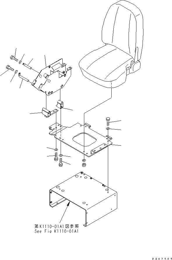 FLOOR FRAME (MOUNT) (FOR EC)(#1227-) — komatsu parts diagram