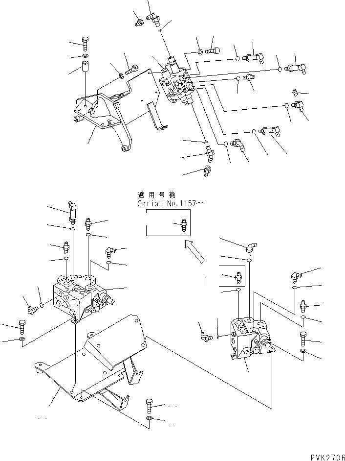 MAIN VALVE (VALVE AND BRACKET) — komatsu parts diagram