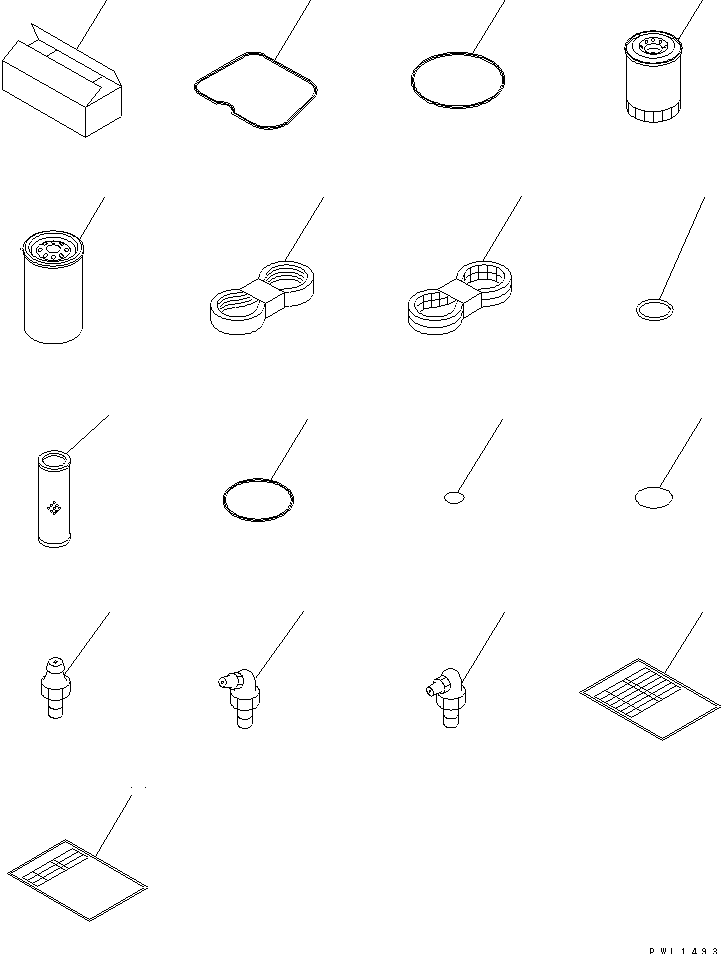 SPARE PARTS (FOR LONG DRAIN) (SANDY AND DUSTY TERRAIN SPEC.)(#10050-) — komatsu parts diagram