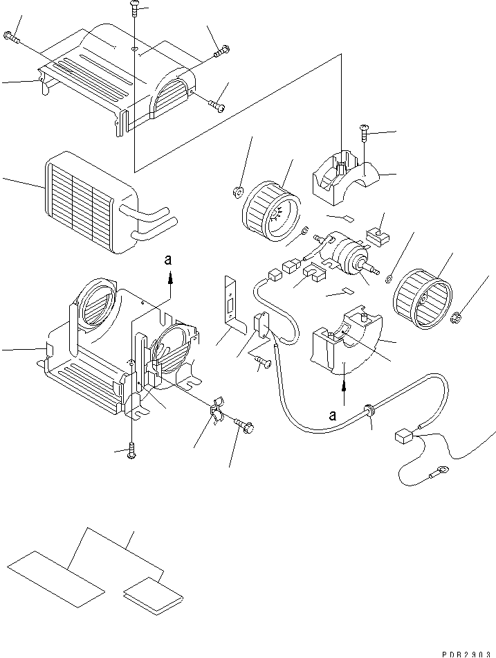 HEATER ASS'Y (3300 KCAL) (FOR CAR HEATER) — komatsu parts diagram