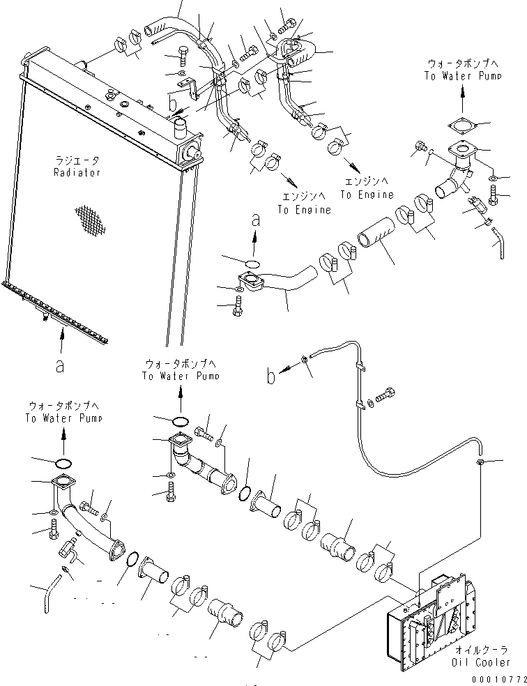 COOLING PIPING (1/2) — komatsu parts diagram