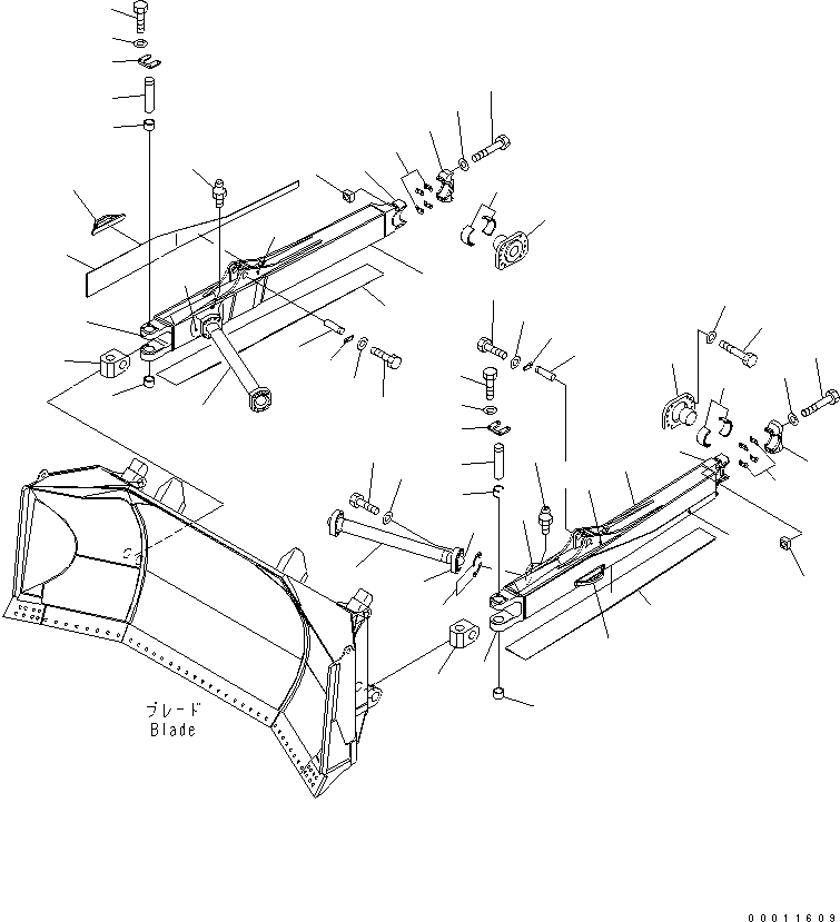 STRAIGHT TILT FRAME (HEAVY DUTY TYPE) (SEMI-U) (FULL-U) — komatsu parts diagram