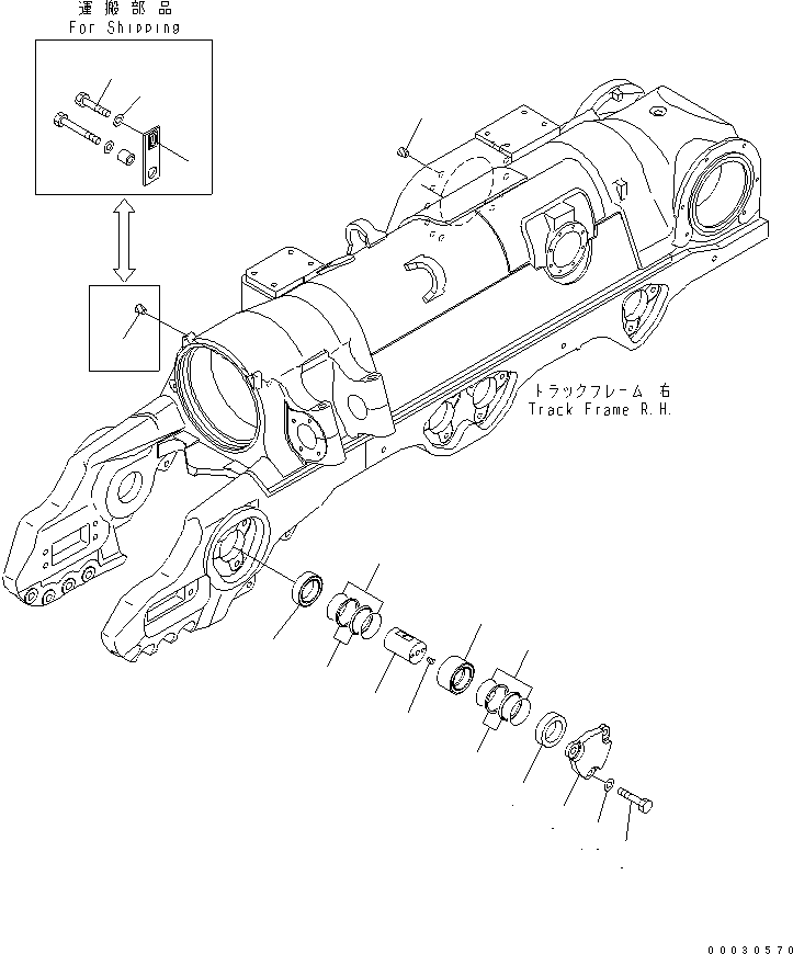 CARTRIDGE PIN (R.H.) — komatsu parts diagram