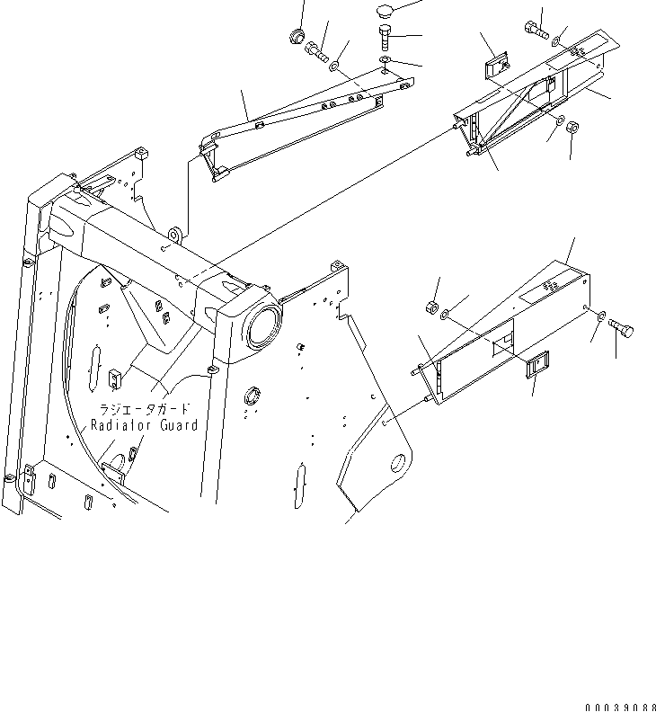 ENGINE BOTTOM SIDE COVER (OPEN) — komatsu parts diagram