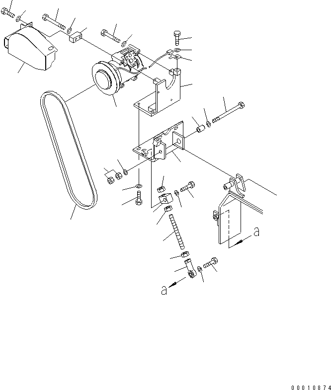 COMPRESSOR MOUNTING — komatsu parts diagram