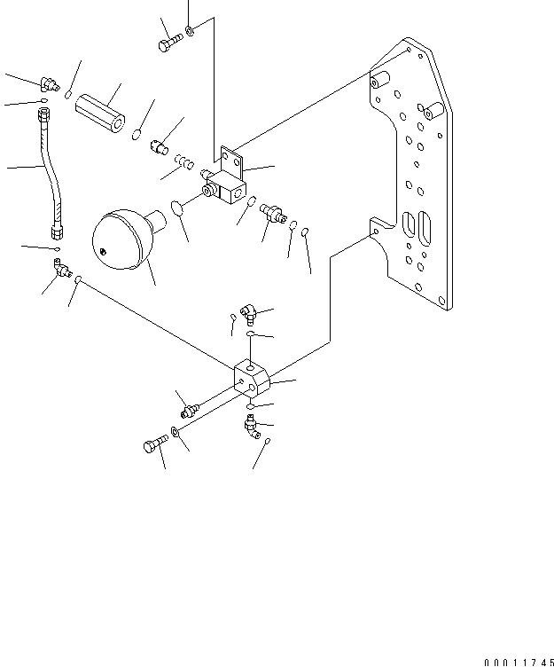 PPC VALVE ACCUMULATOR PIPING(#20001-20228) — komatsu parts diagram