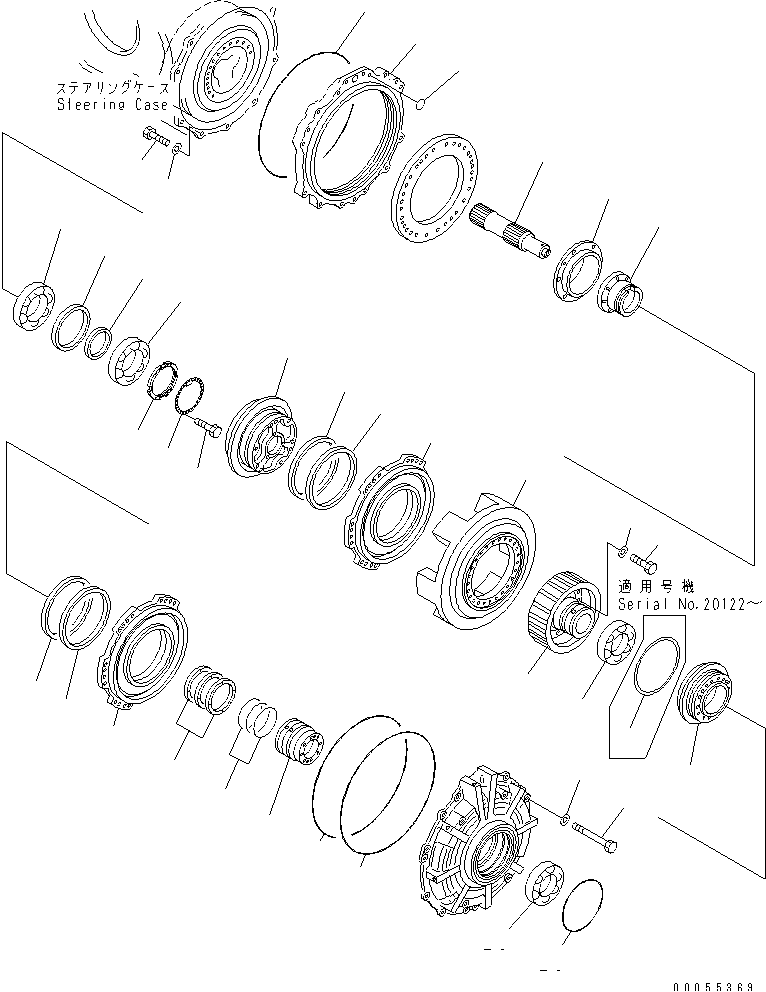 STEERING (5/8) (STEERING CLUTCH AND BRAKE (2/2)) — komatsu parts diagram