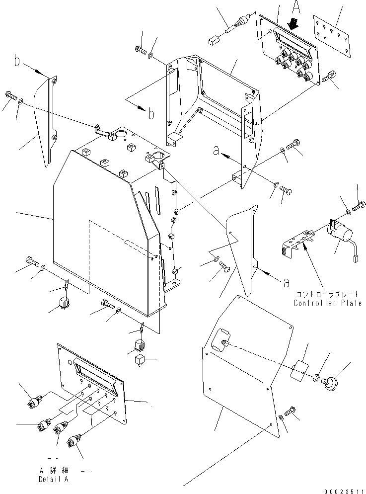 DASHBOARD PANEL (WITHOUT ADDITIONAL HEATER) (FOR SUPER DOZER) — komatsu parts diagram