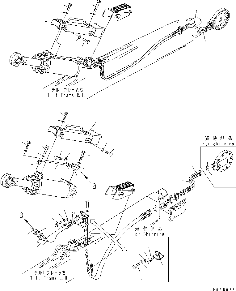 BLADE TILT PIPING (FOR SUPER DOZER) — komatsu parts diagram