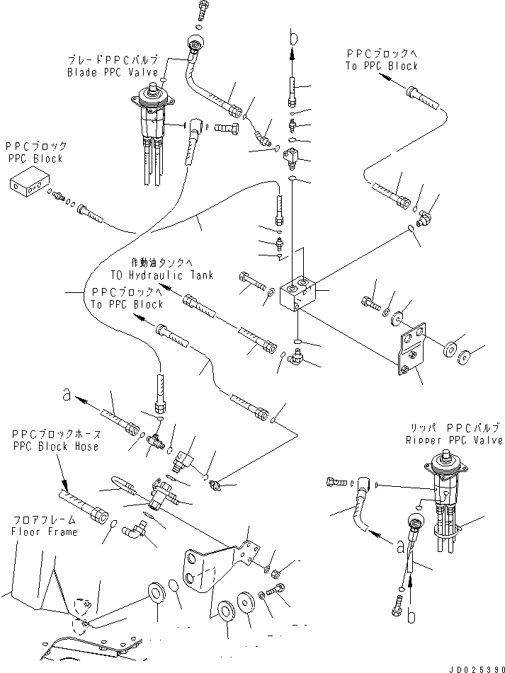 BLADE CONTROL (2/2) (FOR DUAL TILT DOZER)(#20230-) — komatsu parts diagram