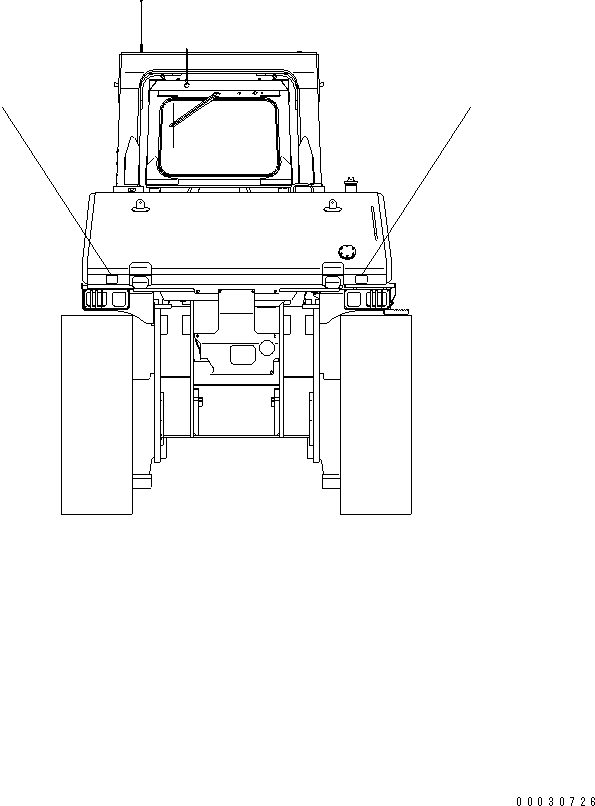 MARKS AND PLATES (REAR REFRECTOR) (FOR EU SPEC.) — komatsu parts diagram