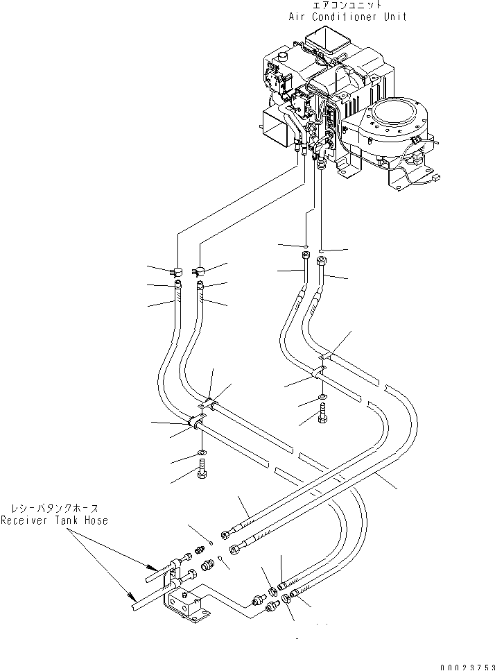 AIR CONDITIONER PIPING — komatsu parts diagram