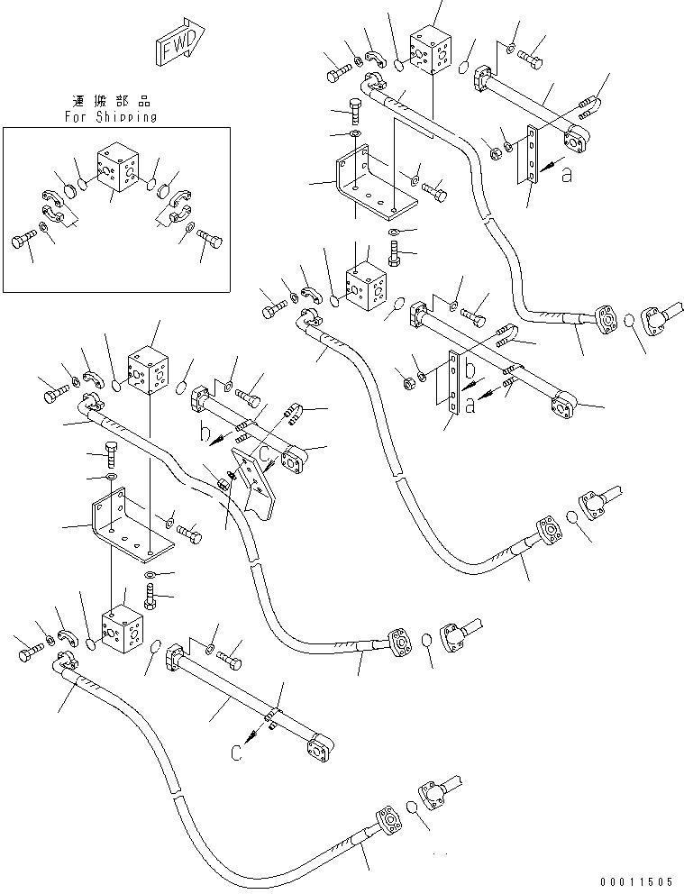 RIPPER PIPING — komatsu parts diagram