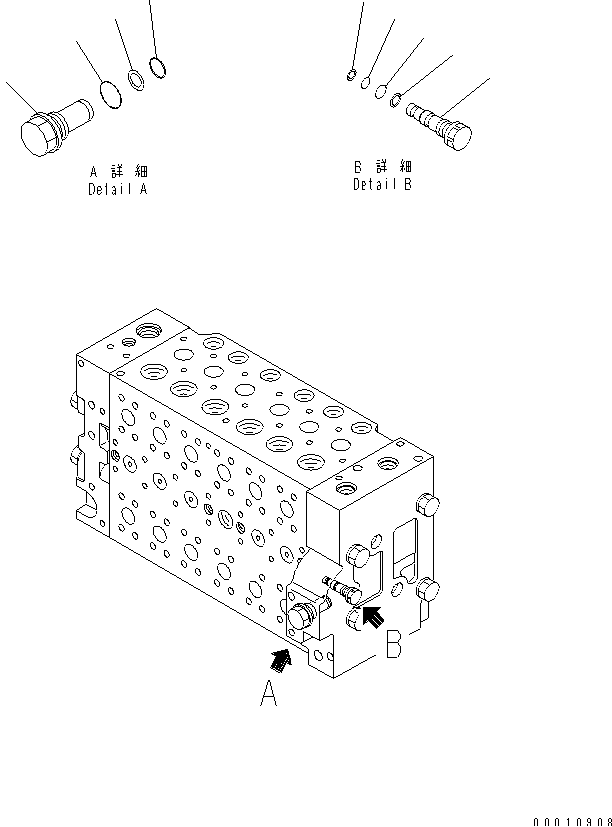 CONTROL VALVE (10/13) — komatsu parts diagram