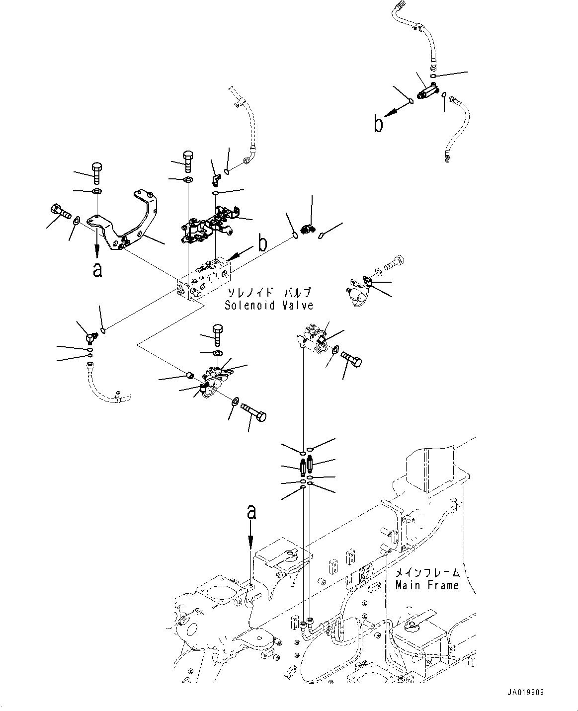 Proportional Pressure Control (PPC) Piping, Solenoid Valve Related Parts(#45001-) — komatsu parts diagram