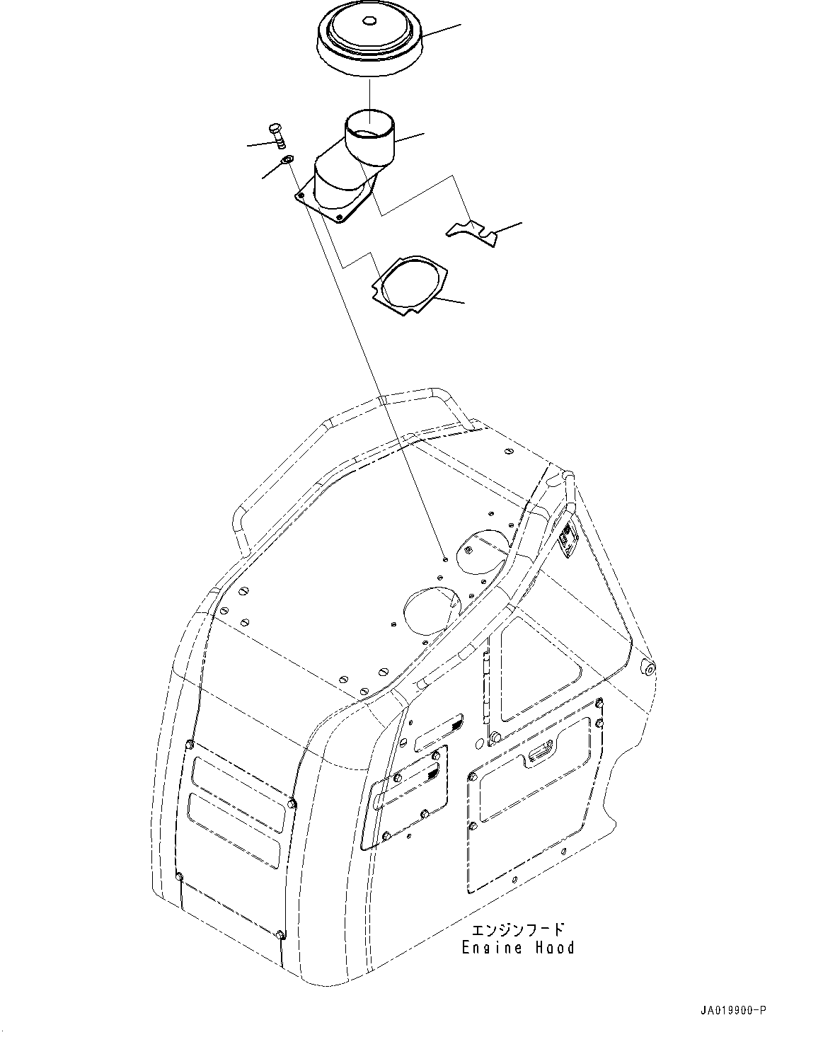 Rain Guard, (#40001-) — komatsu parts diagram