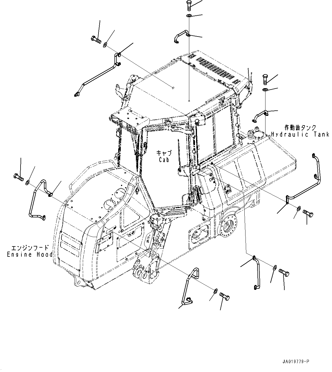 Handrail, (#40001-) — komatsu parts diagram