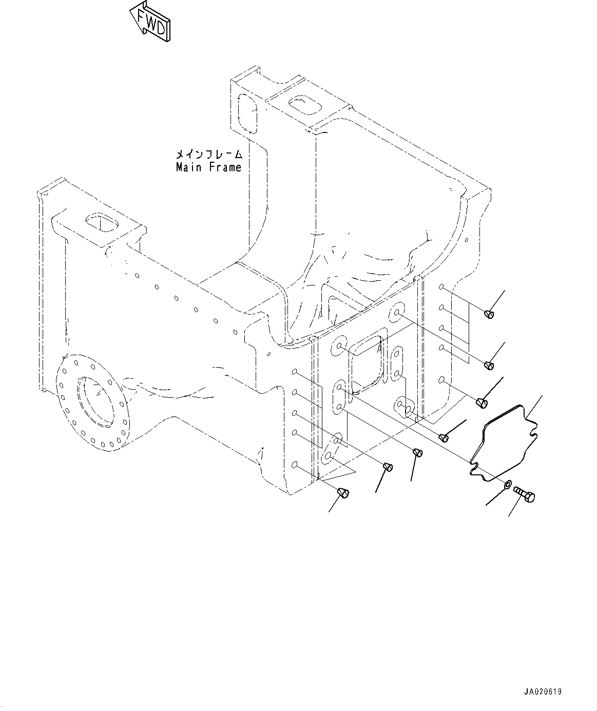 Rear Cover, (#40001-) — komatsu parts diagram