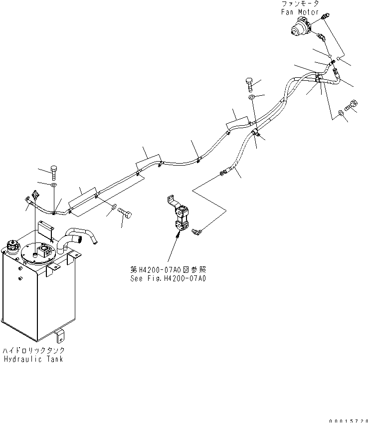 FAN DRIVE PIPING — komatsu parts diagram