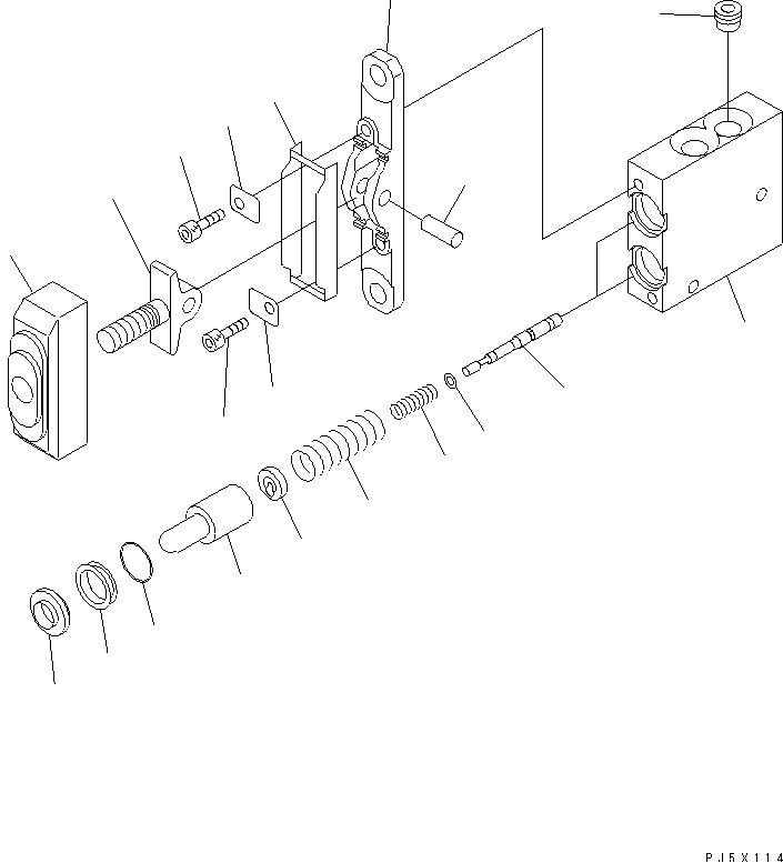 PPC VALVE (FOR ATTACHMENT) — komatsu parts diagram