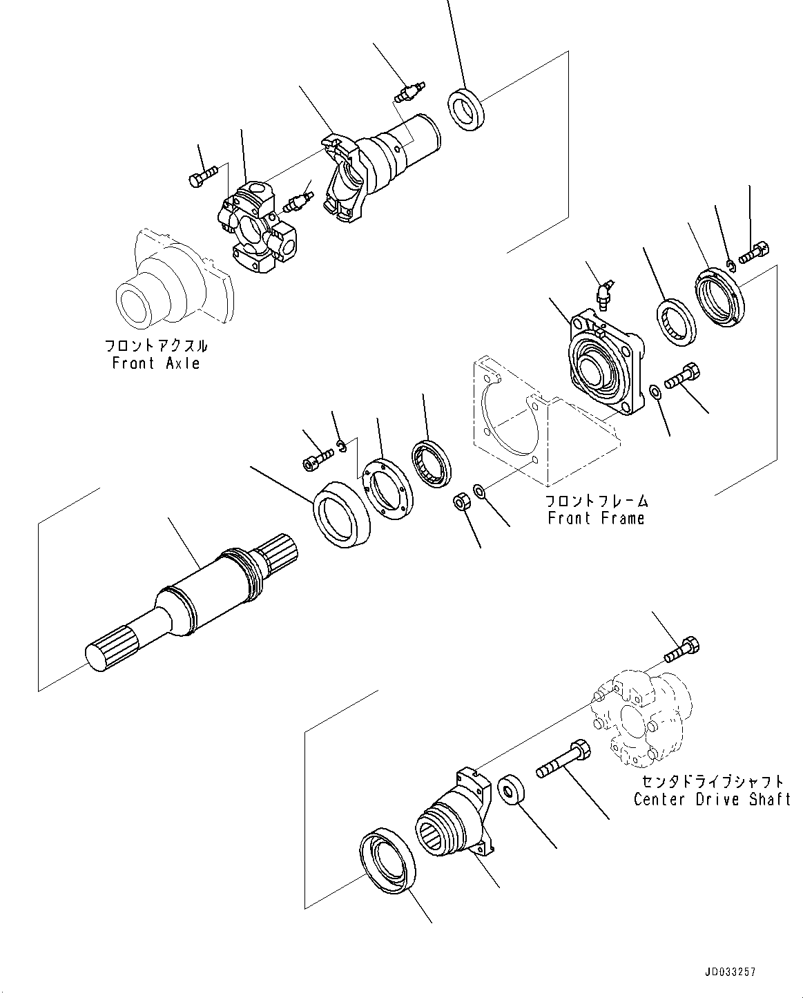 Propeller Shaft, Front(#10001-) — komatsu parts diagram