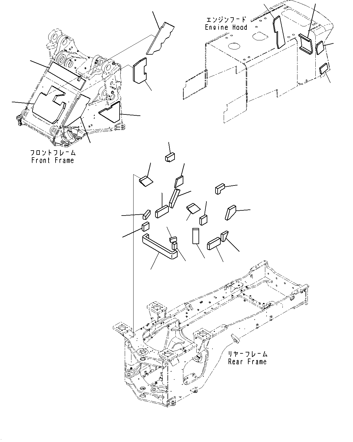 Articulate Lock Bar and Frame Cover, Sheet (With 3-Spool Control Valve, Auto-greasing System)(#10001-) — komatsu parts diagram