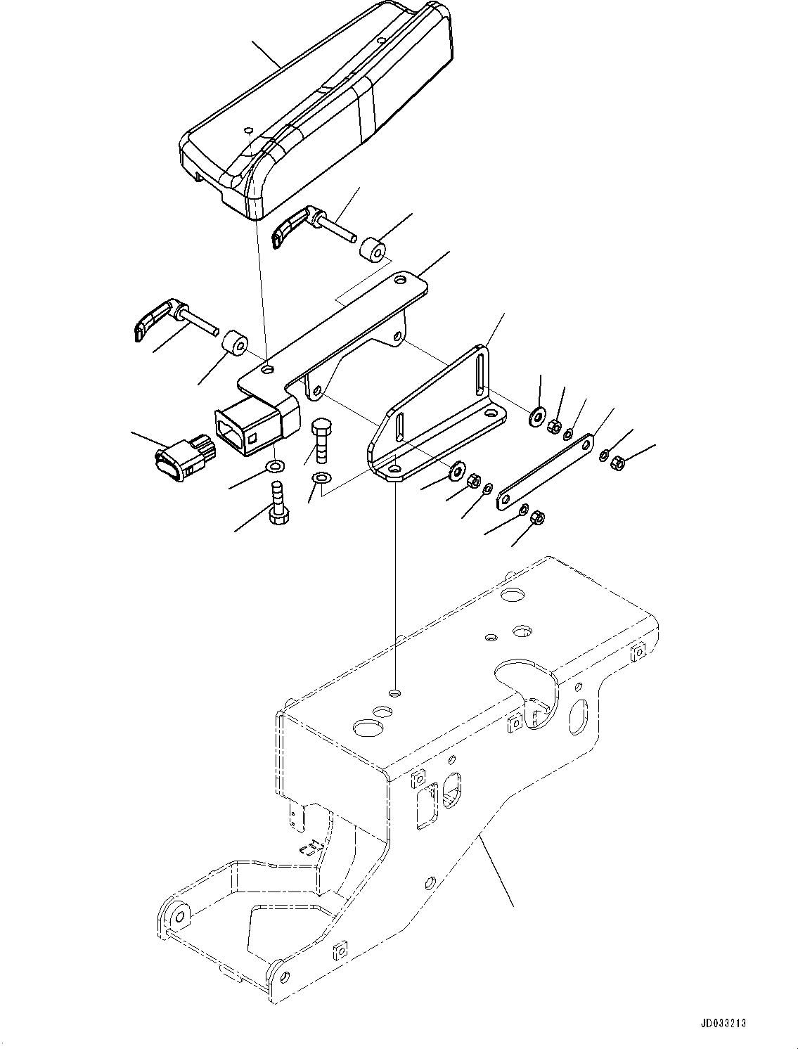 Operator's Seat, Armrest (Grammer, With Joystick Steering System)(#10001-) — komatsu parts diagram