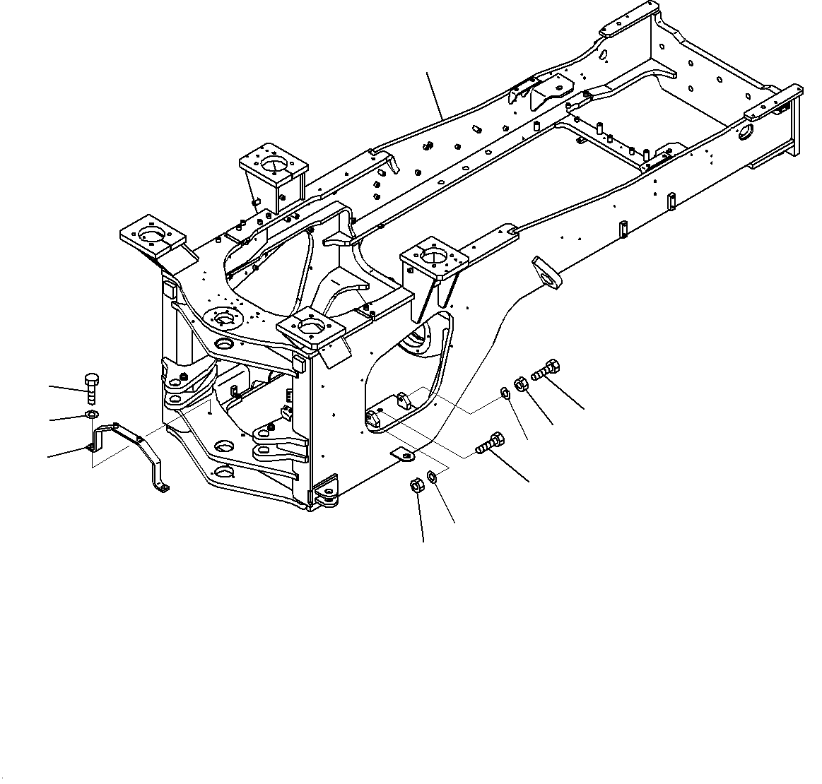 Rear Frame, (With Auto-greasing System, For EU New Noise Arrangement 2)(#10001-) — komatsu parts diagram