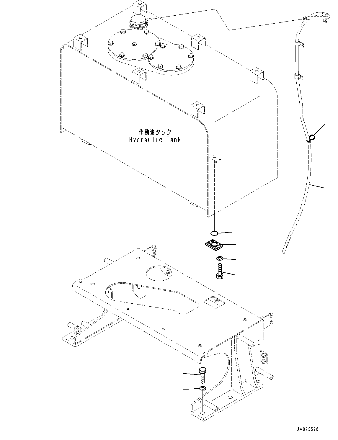 Hydraulic Tank, Mounting(#10001-) — komatsu parts diagram
