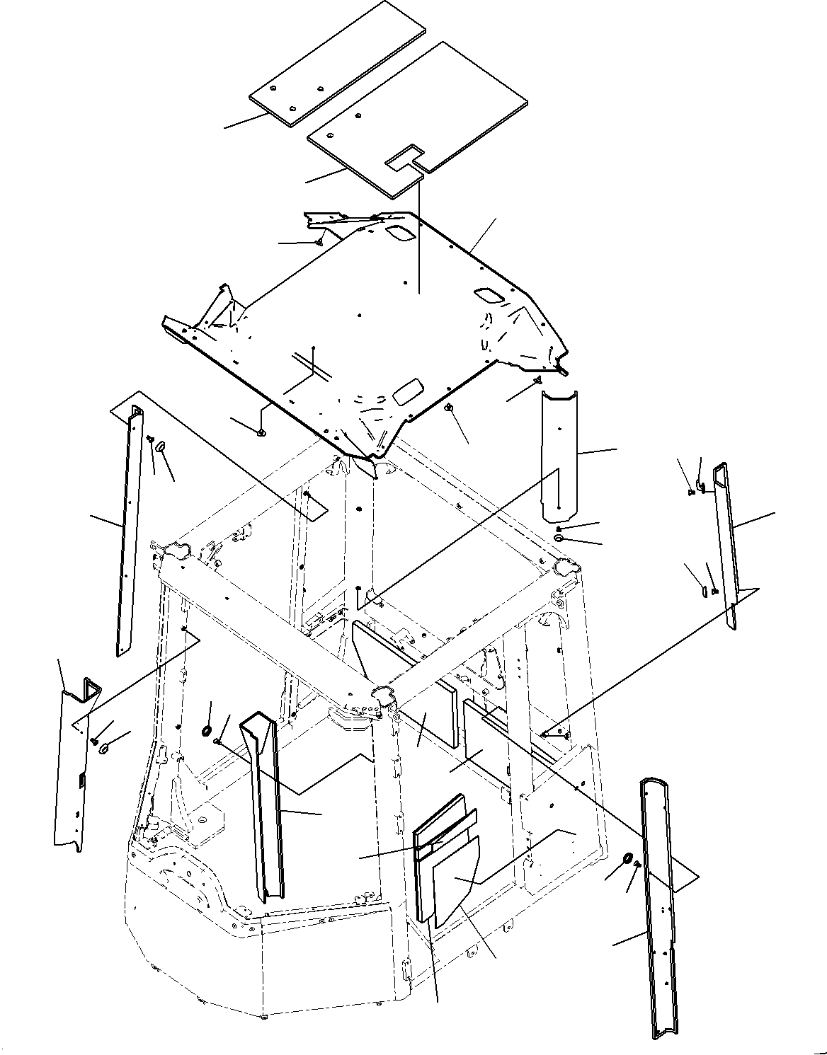 ROPS Cab, Interior(#10001-) — komatsu parts diagram