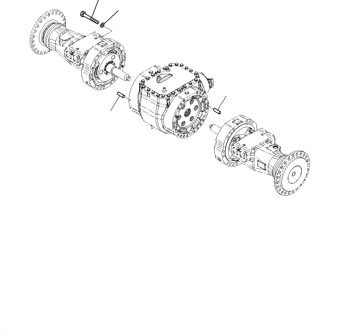 Front Axle, Mounting (1/2) (With Brake Oil Cooling System, Limited Slip Differential)(#10738-) — komatsu parts diagram