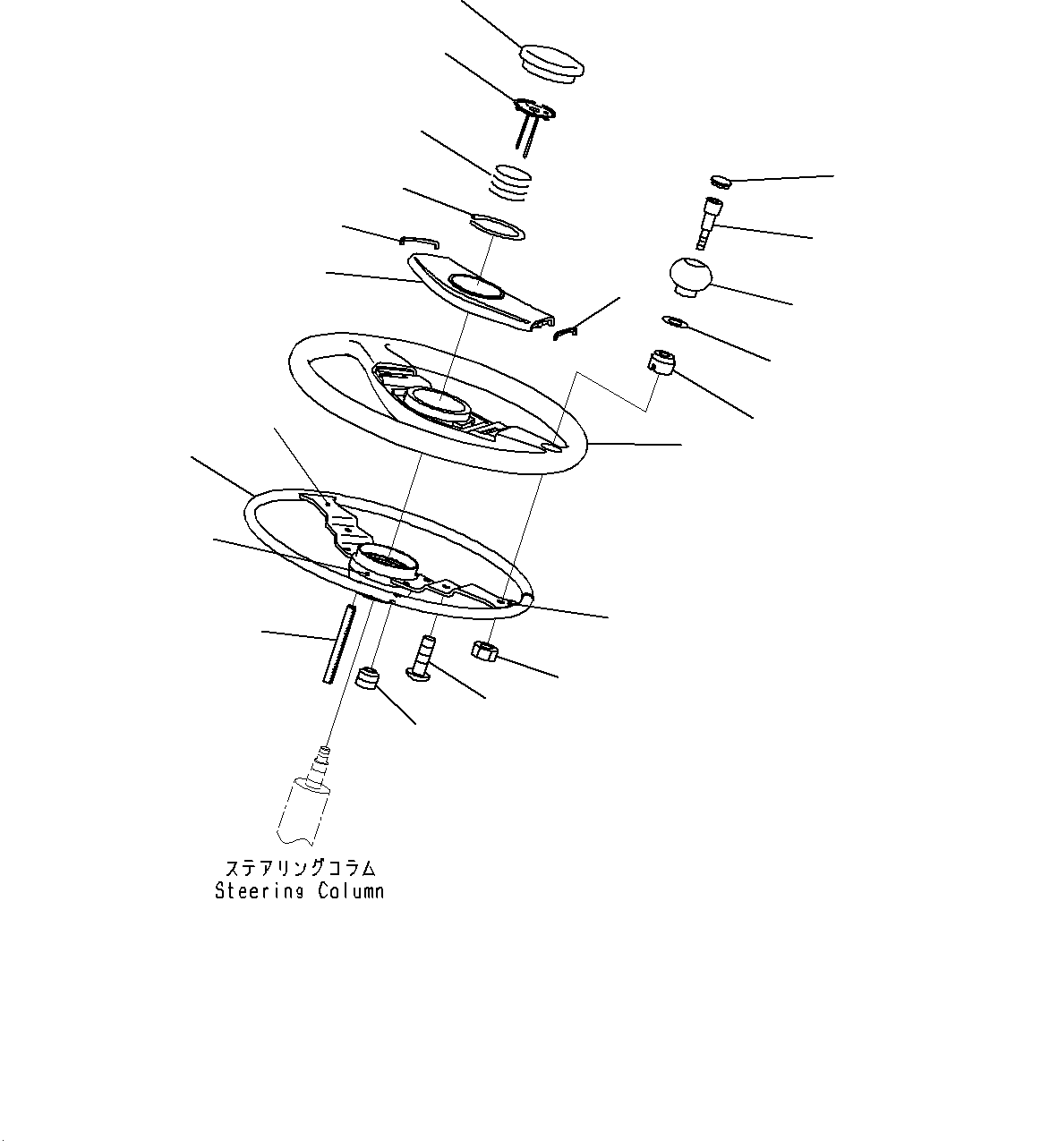Steering Wheel, (#10001-) — komatsu parts diagram